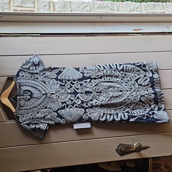 NWT J.S. Collection Soutache Ribbon Lace Mesh Sheath Dress - Picture 12 of 16